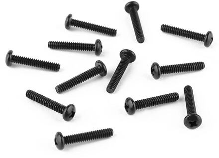 Fender 0017031049 intonation screws intonation screws, American Series Strat/Tele, short 4-40 x 5/8, zwart, 12 pcs