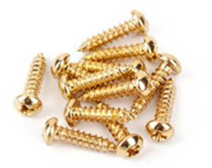 Fender 0018823049 tuner/string tree mounting screws, vintage Strat, gold, 12 pcs