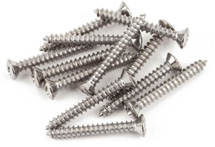 Fender 0021422049 bridge mounting screws, 5 x 1, chrome, 12 pcs