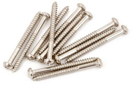 Fender 0027035049 pickup mounting screws, vintage basses, 4 x 1-1/4 philips, nickel, 12 pcs
