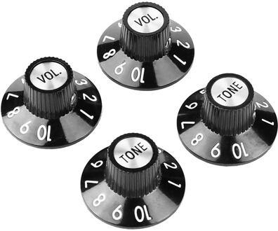 Fender 0054521049 volume and tone knob set for '72 Tele Custom, black