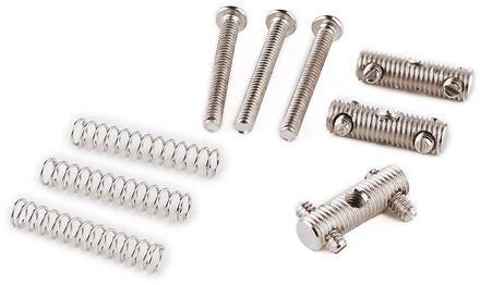 Fender 0056038049 brugzadel brugzadel, Vintage Tele, threaded, chroom, set of 3