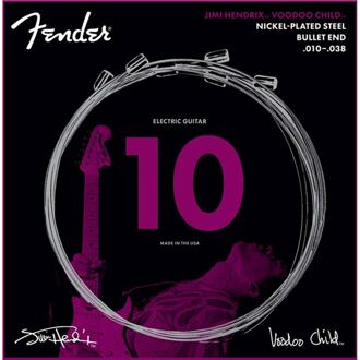 Fender 0733250609 string set electric, nickel plated steel, 010-013-015-026-032-038, bullet end