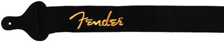 Fender 0990662070 gitaarriem gitaarriem, 5cm breed, 'Poly Logo', geel Fender logo