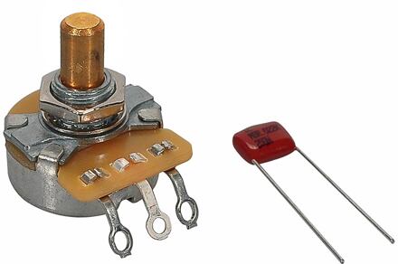 Fender 0990831000 250K potentiometer, .375" length bushing, solid shaft