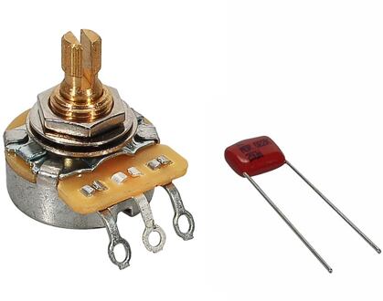 Fender 0990832000 250K No Load potentiometer, .375" length bushing, with .022mf capacitor