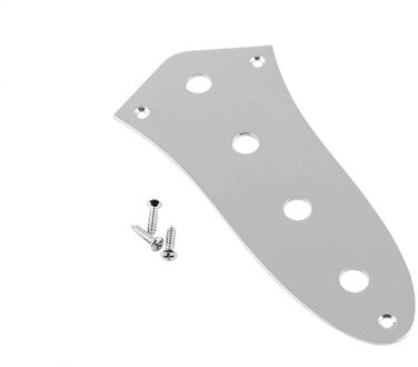 Fender 0992057100 control plate, Jazz Bass®, standard 4 hole, chrome