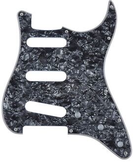 Fender 0992141000 slagplaat Strat® slagplaat Strat®, SSS, 11 schroefgaten, 4 ply, black pearl