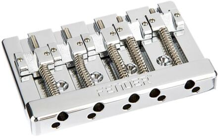 Fender 0994410000 bridge assembly HiMass 5-string Bass (narrow), chrome withbrass saddles