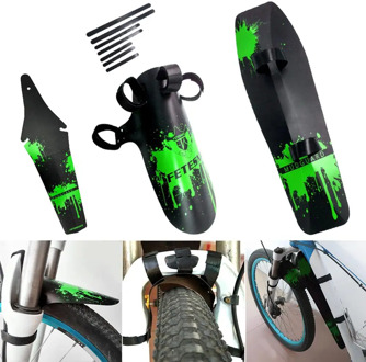 Fender Set Bicycle Mudguard Front Rear Fender MTB Mountain Road Bicycle Front Clip-on Bicycle Down Tube
