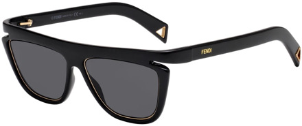 Fendi Fluo Sunglasses Black/Dark Grey Fendi , Black , Dames - 55 MM