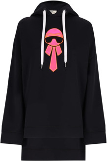 Fendi Karlito Print Zwarte Sweater Fendi , Black , Dames - 3XS