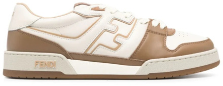 Fendi Sneakers met FF Applique en amandelvormige neus Fendi , Multicolor , Heren - 43 Eu,44 Eu,42 Eu,42 1/2 Eu,41 EU