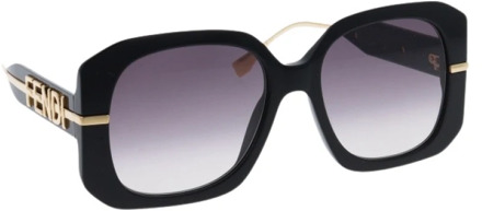 Fendi Stijlvolle zonnebril met 2 jaar garantie Fendi , Black , Dames - 56 MM