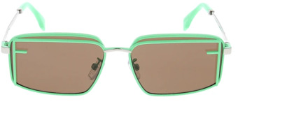 Fendi Stijlvolle zonnebril van Fendi Fendi , Green , Heren - ONE Size