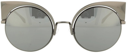 Fendi Stijlvolle zonnebril voor dames met unieke kattenoogvorm Fendi , Gray , Dames - 53 MM