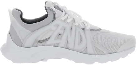 Fendi Witte Runner Lettering Sneakers Fendi , White , Heren - 44 Eu,41 Eu,43 Eu,42 Eu,40 Eu,39 EU