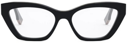 Fendi Zwarte Cat Eye Zonnebril Fendi , Black , Unisex - ONE Size