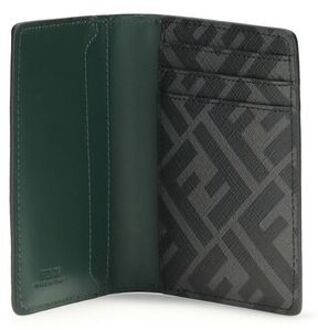 Fendi Zwarte Kalfsleren Bos Taurus Portemonnee