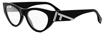 Fendi Zwarte Optische Frames Dames Accessoires Fendi , Black , Dames - 52 MM