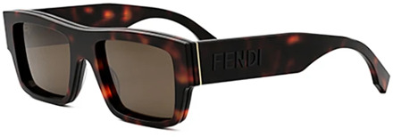 Fendi Zwarte zonnebril dames accessoires Ss24 Fendi , Multicolor , Dames - 53 MM