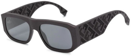 Fendi Zwarte zonnebril met originele hoes Fendi , Black , Heren - 54 MM