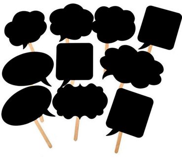 FENGRISE 10 pcs Photo Booth Props Bruiloft Decoratie Mini Schoolbord Wedding Borden Zoete valentijnsdag Feestartikelen