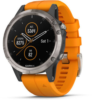Fenix 5 Plus - Multisporthorloge - GPS - 47 mm - Zwart/Grijs