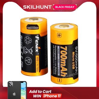 Fenix ARB-L16-700U USB Oplaadbare 700mAh Oplaadbare Li-Ion 16340 RCR123A Batterij