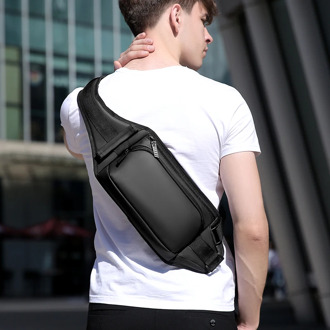 Fenruien New Multifunction Shoulder Bags for Men Waterproof Short Trip Chest Bag Anti-thief Crossbody Bag 7.9 Inch iPad Fashion