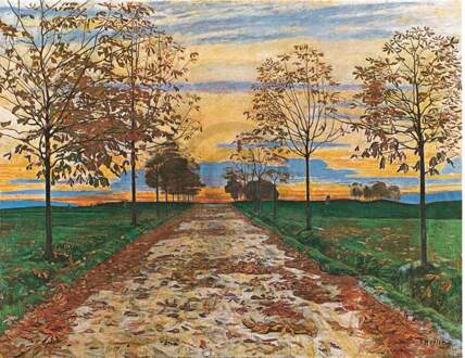 Ferdinand Hodler - Herbstabend 1892 Kunstdruk 60x48cm