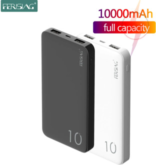 FERISING Power Bank 10000mAh PowerBank 10000 mAh USB Charger Portable External Battery Mobile Phone Charging For Xiaomi Mi 10 9
