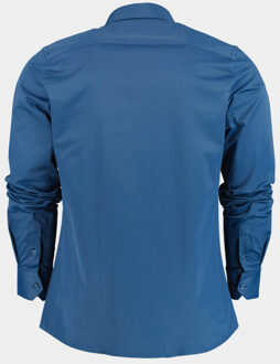 Ferlucci Casual hemd lange mouw napoli/steelblue Blauw - XXL