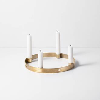 Ferm Living Circle Kandelaar Rond Messing Ø25 cm