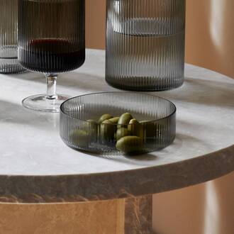 Ferm Living Ripple serveerschaal, grijs, Ø 12,2 cm, set van 4 rokerig grijs