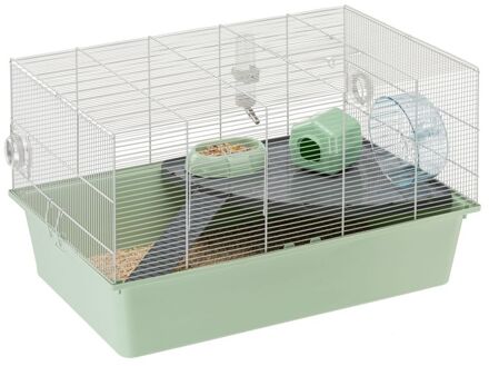 Ferplast Milos - Knaagdierenkooi - 69,5x46x41 cm - Groen/Zwart - XL
