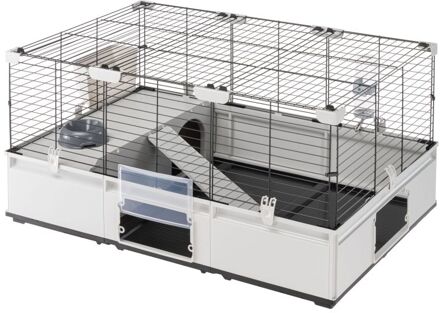 Ferplast Modulair 2 - Konijnenkooi - 109x72x56 cm - Grijs/Zwart