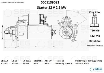 Ferrari Startmotor / Starter 0001139083