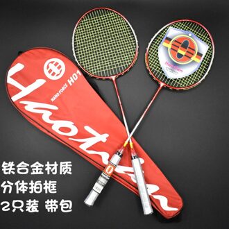 Ferroalloy Dubbele Racket Volwassen Offensief Duurzaam Badminton Racket