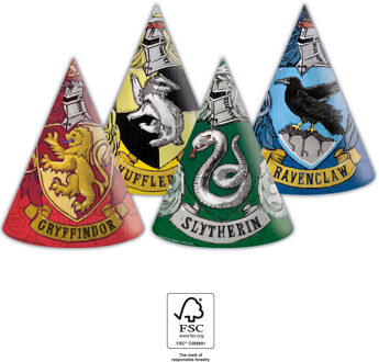 Festhoedjes Harry Potter (6st) Multikleur - Print