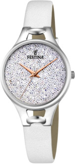 Festina Mademoiselle Swarovski crystals F20334/1 - Horloge - Dames - Zilverkleurig - Ø 32 mm