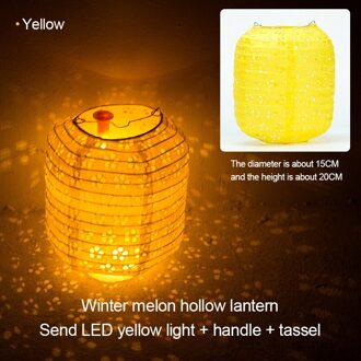 Festival Chinese Ronde Papieren Lantaarns Bal Voor Wedding Party Opknoping Lantaarns Verjaardag Decor Babyshower Levert Met Led Verlichting geel