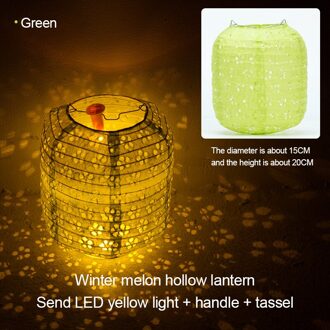 Festival Chinese Ronde Papieren Lantaarns Bal Voor Wedding Party Opknoping Lantaarns Verjaardag Decor Babyshower Levert Met Led Verlichting groen