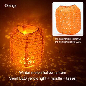 Festival Chinese Ronde Papieren Lantaarns Bal Voor Wedding Party Opknoping Lantaarns Verjaardag Decor Babyshower Levert Met Led Verlichting oranje