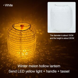 Festival Chinese Ronde Papieren Lantaarns Bal Voor Wedding Party Opknoping Lantaarns Verjaardag Decor Babyshower Levert Met Led Verlichting wit