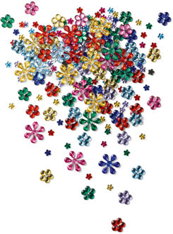 Festival gezicht steentjes - multi kleur - glitter bloemetjes - strass- plakbloemetjes Roze