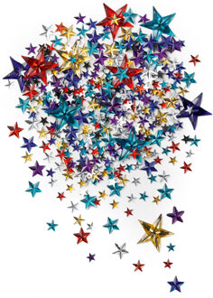 Festival gezicht steentjes - multi kleur - glitter sterretjes - strass- plaksterretjes
