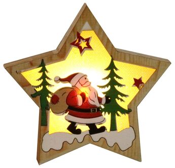 Festival Led Licht Hout Huis Kerstboom Decoraties Voor Huis Opknoping Ornamenten Mooi Xmas Bruiloft Navidad