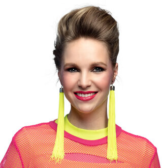 Festival Oorbellen Neon Geel (20cm) Geel - Beige - Creme