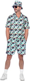 Festival Outfit Heren Hawaii Palmbomen Multikleur - Print